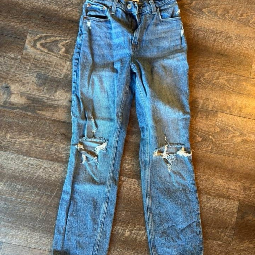 Abercrombie & Fitch the 90s straight ultra high rise